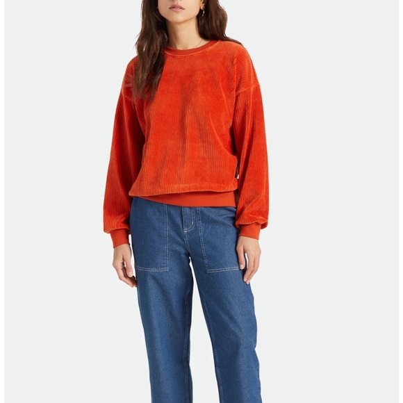 Brixton Sweaters - BRIXTON DAZED CREW IN PHOENIX ORANGE